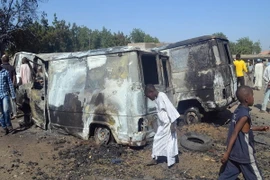 Hiện trường một vụ đánh bom liều chết ở Bama, Nigeria. (Nguồn: EPA/TTXVN)