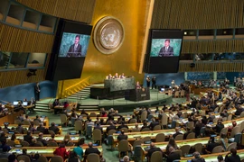 Toàn cảnh một phiên họp của Đại hội đồng Liên hợp quốc ở New York (Mỹ). (Nguồn: THX/TTXVN)