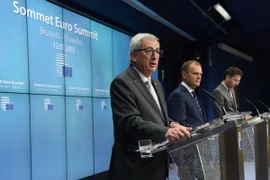 Eurozone dự kiến đóng góp 40-50 tỷ euro cứu trợ Hy Lạp. (Nguồn: AFP/TTXVN)