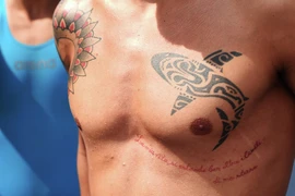 Federico Vanelli (Italy) khởi động trước khi bơi 5km. (Nguồn: Sputniknews)