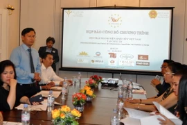 Tiến sỹ Nguyễn Phúc Hiền, Bí thư thứ nhất phụ trách giáo dục và lưu học sinh của Đại sứ quán Việt Nam tại Đức phát biểu. (Nguồn: Nguyễn Đức Chung/Vietnam+)