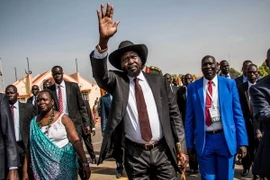 Tổng thống Nam Sudan Salva Kiir tại cuộc tuần hành chính trị ở thủ đô Juba ngày 18/3. (Nguồn: AFP/TTXVN) 