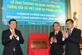 [Photo] Chủ tịch nước dự khai trương Cơ quan Thường trú TTXVN tại Séc