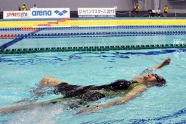 Kình ngư 100 tuổi người Nhật Bản Mieko Nagaoka. (Nguồn: Kyodo/TTXVN)