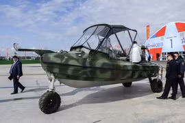 Thủy phi cơ Sealegs được trưng bày ở triển lãm. (Nguồn: Sputniknews)