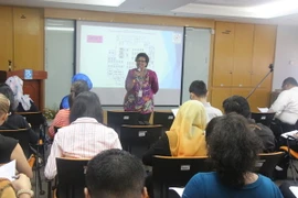 Toàn cảnh cuộc Họp báo về Hội nghị Bộ trưởng Ngoại giao ASEAN lần thứ 48. (Ảnh: Kim Dung-Chí Giáp/TTXVN) 