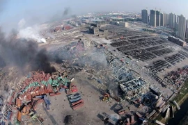 Hiện trường vụ nổ. (Nguồn: THX/TTXVN)