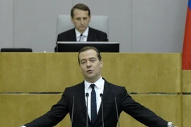 Thủ tướng Nga Dmitry Medvedev. (Nguồn: AFP/TTXVN)