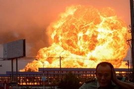 Hiện trường vụ nổ. (China Daily/Reuters)