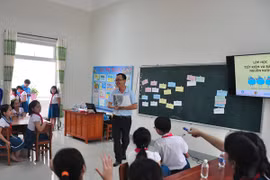 Lớp học mẫu về bảo vệ nguồn nước của chương trình. (Ảnh: Hội đồng đội Trung ương)