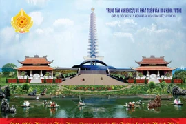 Hình ảnh phối cảnh dự án Đền Hùng và Tháp Hùng Vương ở Trường Sa-Khánh Hòa. (Ảnh: BTC)