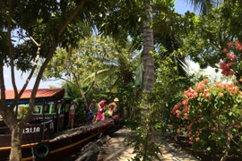 Du khách đến khám phá homestay ở Cần Thơ. (Ảnh: Xuân Mai/Vietnam+)