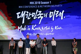Sáng 23/8, sự kiện 'Made in Korea & Made by Korea' (MIK 2018) đã diễn ra ở khách sạn K-Hotel, Seoul với sự tham gia của hàng chục doanh nghiệp tại Hàn Quốc. (Ảnh: Minh Sơn/Vietnam+)