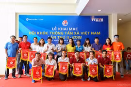 Hội khỏe Thông tấn xã 2018 thu hút gần 100 vận động viên tham gia thi đấu. (Ảnh: Minh Sơn/Vietnam+)