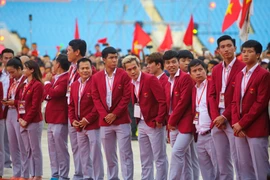 Kỳ Asiad này có phần tiếc nuối vì Olympic Việt Nam hụt mất tấm huy chương Đồng nhưng nhìn chung, đội đã có giải đấu thành công, là đại diện Đông Nam Á duy nhất từ trước đến nay có mặt ở vòng 4 đội mạnh nhất môn bóng đá nam. (Ảnh: Minh Sơn/Vietnam+) 