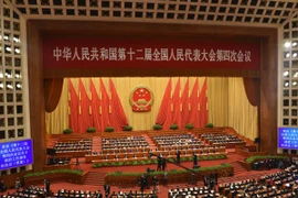 Kỳ họp thứ tư Đại hội đại biểu nhân dân toàn quốc (Quốc hội) Trung Quốc. (Ảnh: Thu Yến Kiên/TTXVN)