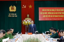 Chủ tịch nước Trần Đại Quang phát biểu chỉ đạo tại buổi làm việc. (Ảnh: Nhan Sáng/TTXVN)