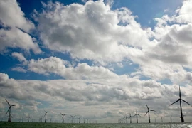 Toàn cảnh trang trại điện gió trên biển ở đông nam nước Anh. (Nguồn: AFP/TTXVN)