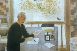 Một phần trang bìa cuốn sách. (Ảnh: Thiên Linh/ Vietnam+)