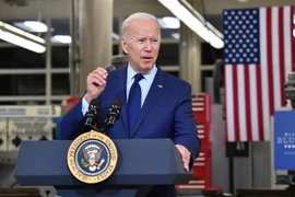 Tổng thống Mỹ Joe Biden phát biểu tại Cleveland, Ohio, Mỹ. (Ảnh: AFP/TTXVN)