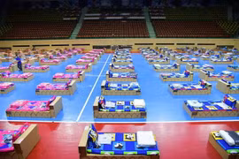 Một bệnh viện dã chiến điều trị cho bệnh nhân COVID-19 tại Bangkok, Thái Lan. (Ảnh: AFP/TTXVN)
