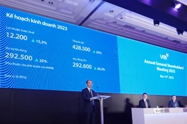 Đại hội đồng cổ dông thường niên VIB năm 2023 diễn ra tại Thành phố Hồ Chí Minh vào sáng ngày 15/3. (Ảnh: Vietnam+)