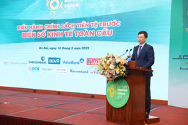 Phó Thống đốc Ngân hàng Nhà nước Phạm Thanh Hà phát biểu tại Diễn đàn. (Ảnh: Vietnam+)