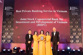 BIDV là ngân hàng đầu tiên đạt giải Dịch vụ ngân hàng cao cấp Private Banking tốt nhất Việt Nam. (Ảnh: Vietnam+)
