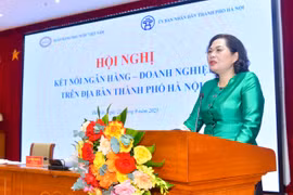 Thống đốc NHNN Việt Nam Nguyễn Thị Hồng phát biểu tại hội nghị (Ảnh: PV/Vietnam+)