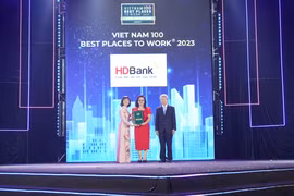 Ngân hàng HDBank được vinh danh tốp 4 nơi làm việc tốt nhất Việt Nam. (Ảnh: PV/Vietnam+)