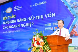 Phó Thống đốc Ngân hàng Nhà nước Đào Minh Tú phát biểu tại hội nghị. (Ảnh: PV/Vietnam+)