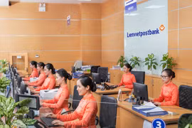 Giao dịch tại Lienvietpostbank. (Ảnh: Vietnam+)