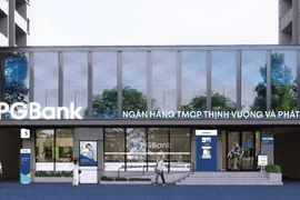 Hình ảnh một điểm giao dịch điển hình của PGBank trong nhận diện mới. (Ảnh: PV/Vietnam+)