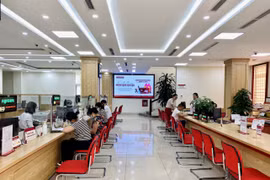Giao dịch tại Agribank. (Ảnh: PV/Vietnam+)