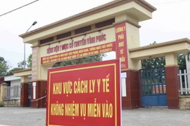 Bệnh viện Y Dược cổ truyền Vĩnh Phúc, xã Định Trung, thành phố Vĩnh Yên được cách ly y tế để phòng chống dịch COVID-19. (Ảnh: Hoàng Hùng/TTXVN)