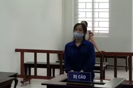 Bị cáo Nguyễn Thị Thủy tại phiên tòa. (Ảnh: Kim Anh/TTXVN)