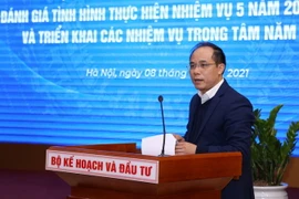 Cục trưởng Cục Quản lý đăng ký kinh doanh Bùi Anh Tuấn. (Ảnh: Hoàng Hiếu/TTXVN)
