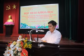 Đại biểu phát biểu tham luận. (Ảnh: Thanh Tuấn/TTXVN)