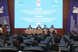 Hội thảo phổ biến các quy định mới về phát hành trái phiếu doanh nghiệp. (Ảnh: Hứa Chung/TTXVN)