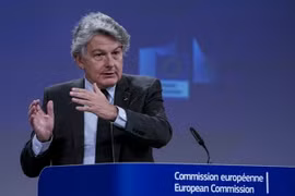 Ủy viên phụ trách vấn đề công nghiệp của Liên minh châu Âu (EU) Thierry Breton. (Ảnh: AFP/TTXVN)
