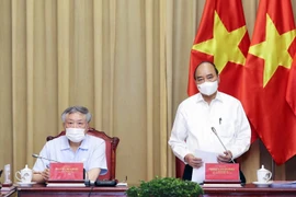 Chủ tịch nước Nguyễn Xuân Phúc phát biểu. (Ảnh: Thống Nhất/TTXVN)