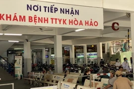 Khu vực tiếp nhận bệnh nhân tới khám tại Trung tâm y khoa Medic đã tạm ngưng hoạt động. (Ảnh: Thu Hương/TTXVN)