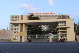 Bệnh viện Đa Khoa tỉnh Phú Yên nơi đặt Sở Chỉ huy tiền phương phòng, chống dịch COVID-19 tỉnh Phú Yên. (Ảnh: Phạm Cường/TTXVN)