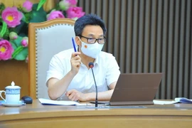 Phó Thủ tướng Chính phủ Vũ Đức Đam, Trưởng Ban Chỉ đạo Quốc gia phòng, chống dịch COVID-19 chủ trì cuộc họp. (Ảnh: Minh Đức/TTXVN)