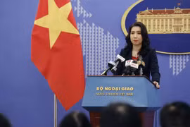 Người Phát ngôn Bộ Ngoại giao Lê Thị Thu Hằng. (Ảnh: Dương Giang/TTXVN)