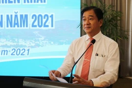 Ông Nguyễn Long Biên, Phó Chủ tịch UBND tỉnh Ninh Thuận, phát biểu tại Hội thảo. (Ảnh: Nguyễn Thành/TTXVN)