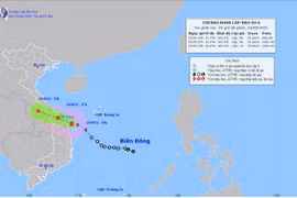 Hình ảnh vị trí và đường đi của bão số 6. (Nguồn: nchmf.gov.vn)