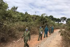 Tuần tra trên các tuyến biên giới, ngăn ngừa xuất nhập cảnh trái phép. (Ảnh: Hồng Điệp/TTXVN)