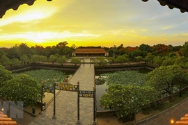 Điện Thái Hoà nằm trong khu vực Đại Nội của kinh thành Huế, được xây dựng vào năm 1805 thời vua Gia Long. (Ảnh: Minh Đức/TTXVN)