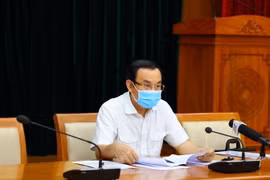 Ông Nguyễn Văn Nên, Ủy viên Bộ Chính trị, Bí thư Thành ủy TP Hồ Chí Minh tại cuộc họp Ban Chỉ đạo phòng chống dịch bệnh COVID-19 TP Hồ Chí Minh chiều 9/2. (Ảnh: TTXVN phát)